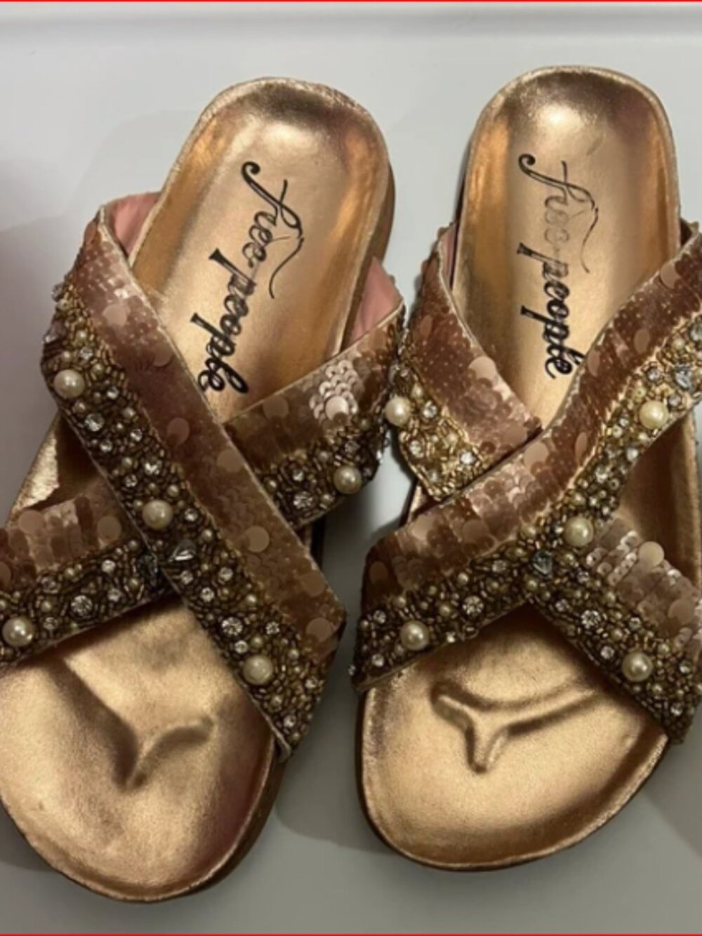 Free People Moon Child Embellished Slide Sandals